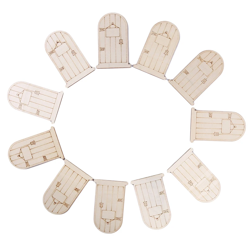 25 шт./компл. портал в форме лазерная гравировка древесной щепы искусственные