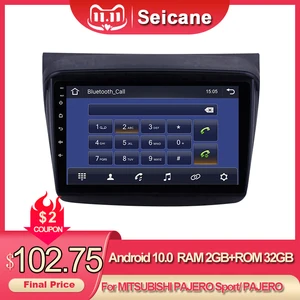 Автомобильный мультимедийный плеер Seicane, 2din, 9 дюймов, Android 10,0, API 29, GPS, радио для MITSUBISHI PAJERO SportL2002008 + PAJERO 2010