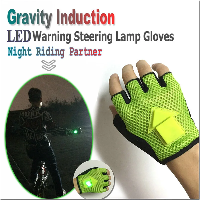 

Newly Smart Cycling Gloves LED Turn Automatic Induction Turn Signal Gloves Warning Light Outdoor Riding Cycling Gloves