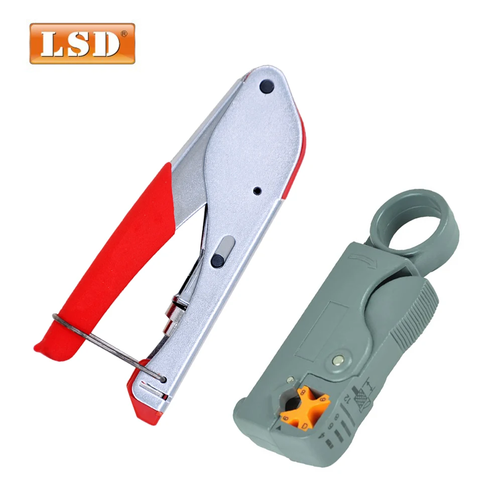 Новый многокомпрессионный коаксиальный инструмент для обжима кабеля F Rg6 Rg58 Rg59