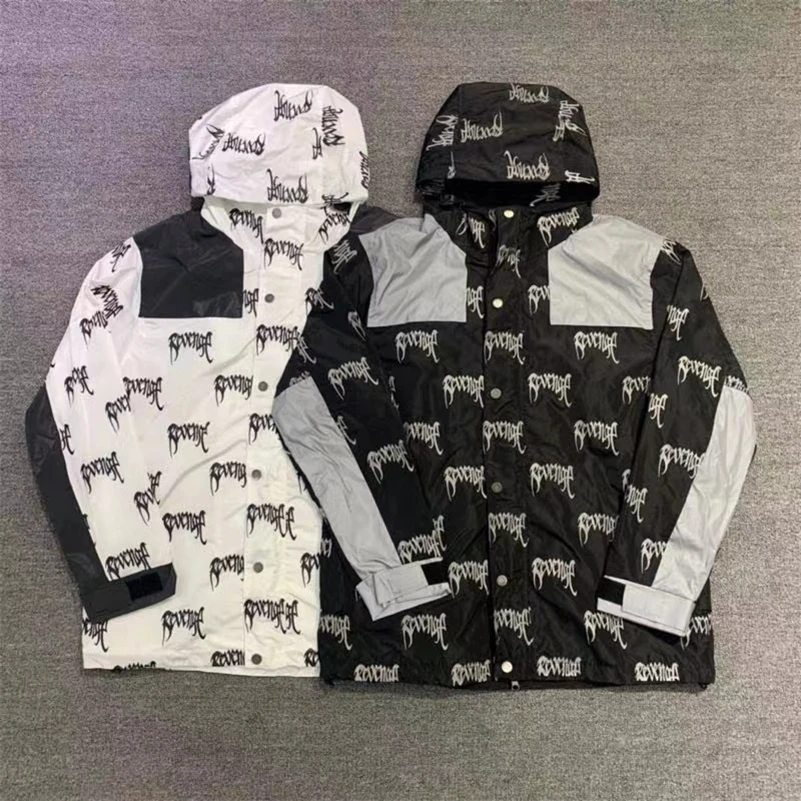 

XXXtentacion Revenge Jackets Men Women High Quality Lettered Allover Print Windbreaker Jacket Coat Waterproof Revenge Coats