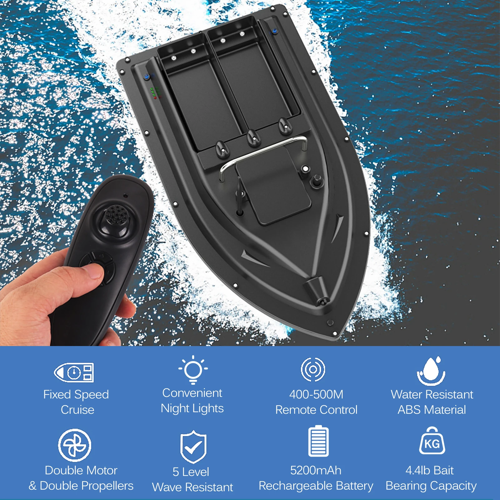 рыболовная лодка с дистанци