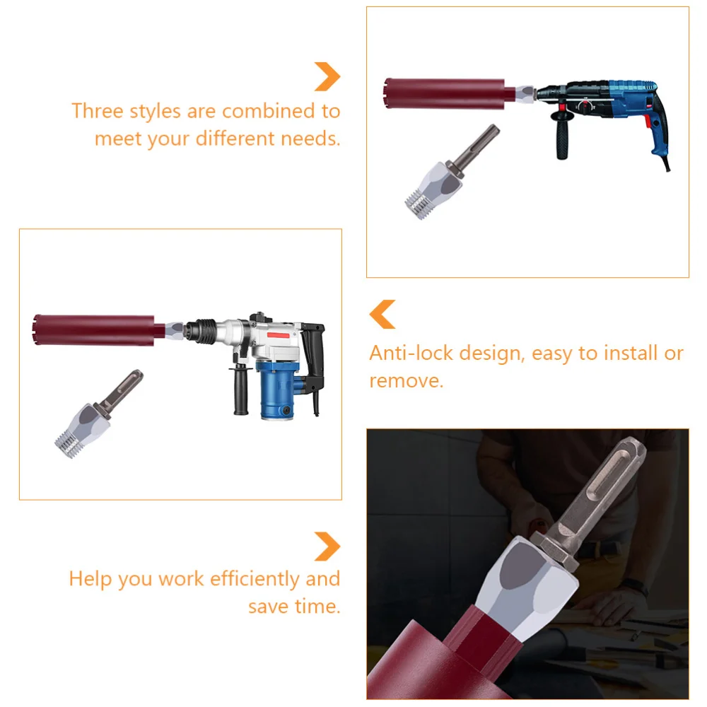 

6Pcs Electric Hammer Drill Connectors Anti-locking Connecting Rods (Grey)