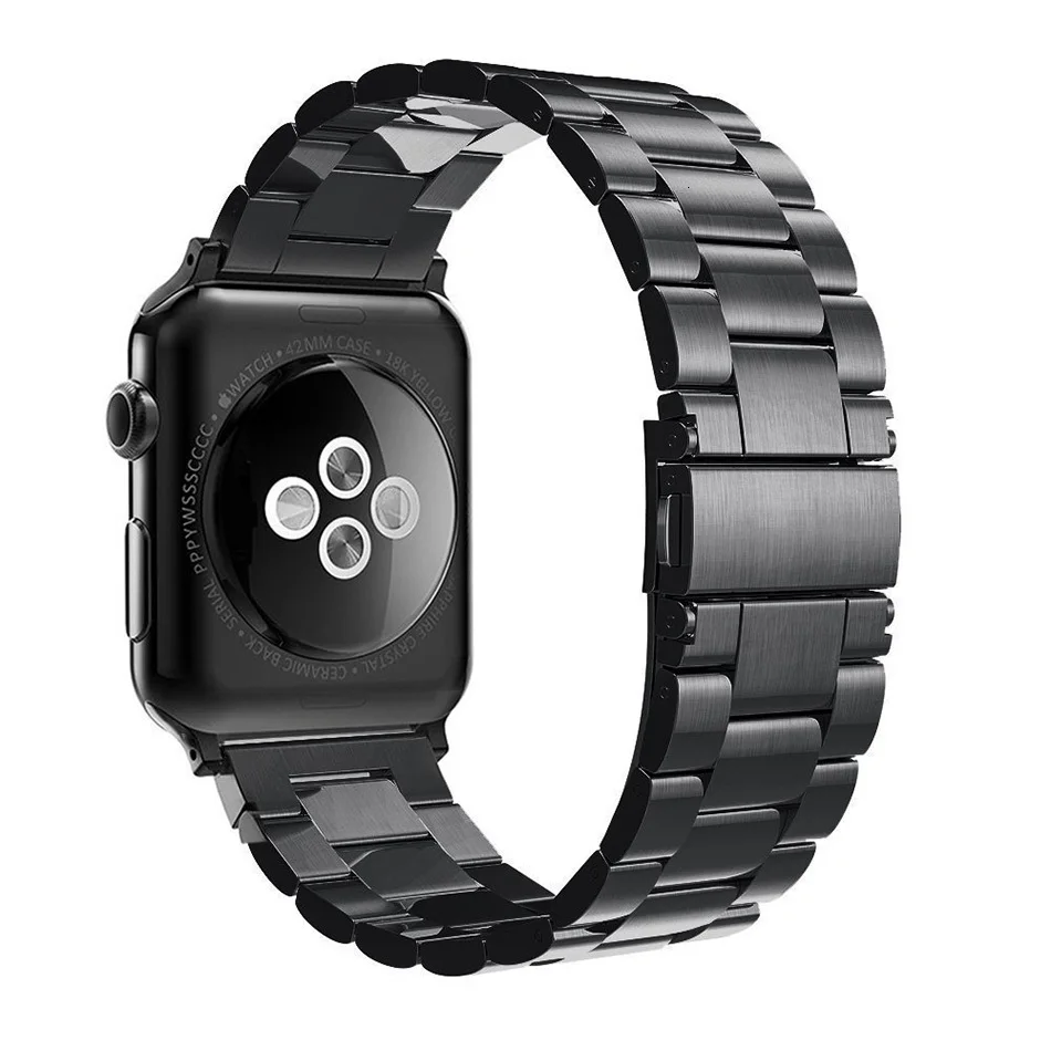 Сменный металлический ремешок из нержавеющей стали с бабочкой для Apple Watch 44 мм 40 мм iwatch Series 5 4 3 2 Sport Edition 38 мм 42 мм