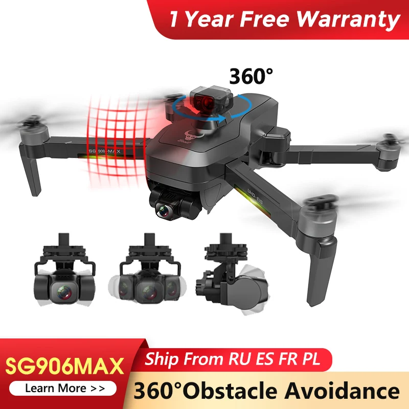 

Дроны ZLL SG906 MAX/ZLL SG906 Pro 2, камера 4K HD на трёхосевом подвесе, GPS, WiFi, FPV, дистанционное управление