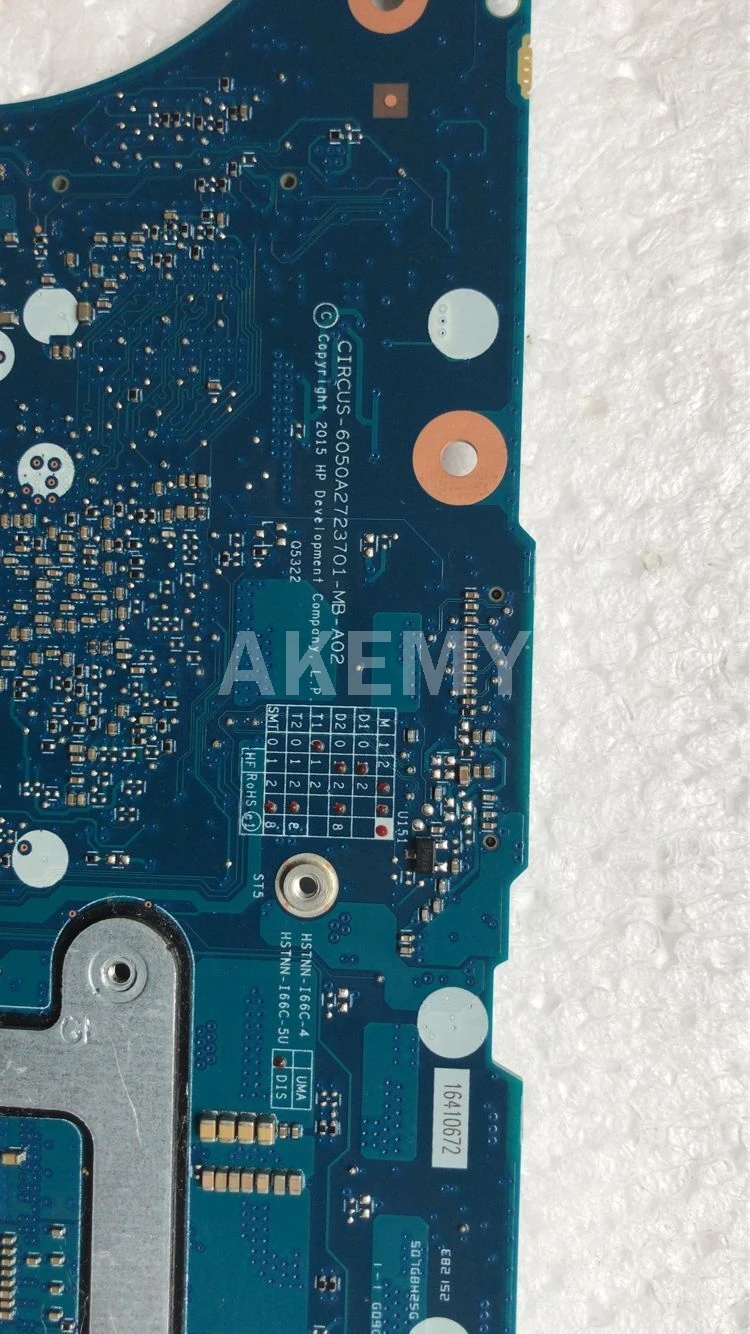 Материнская плата Akemy для ноутбука HP ProBook 640 G2 650 I5 6300U R7 M365x 2G circus-6050a2723701-mb-a02 тест ОК |
