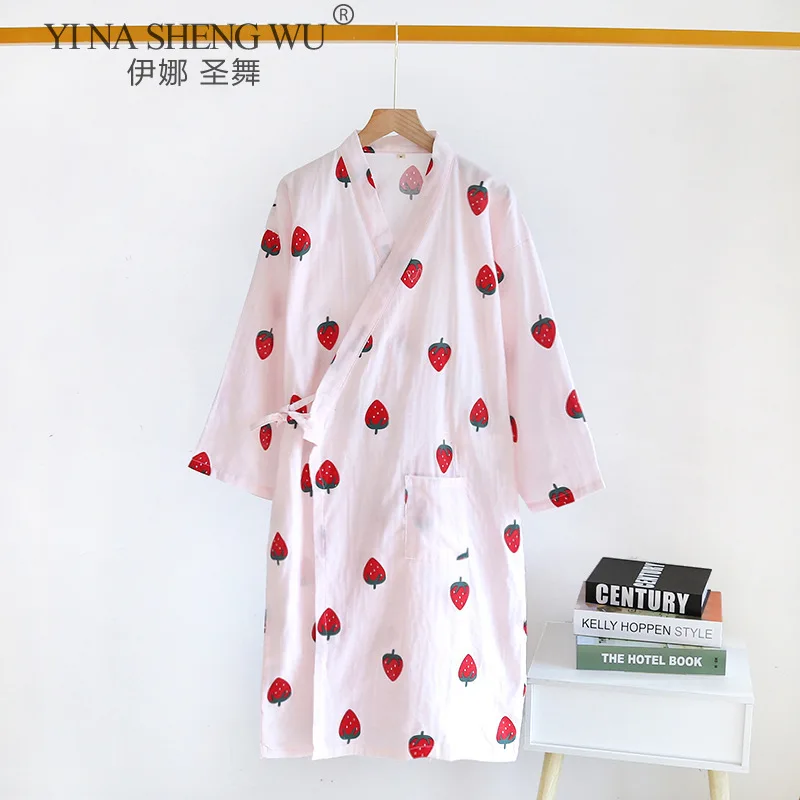 

Пижама-кимоно в японском стиле, летние новые пижамы, ночная рубашка, Женская домашняя одежда, юката, пижамы, женский свободный халат, халат, платье для сна