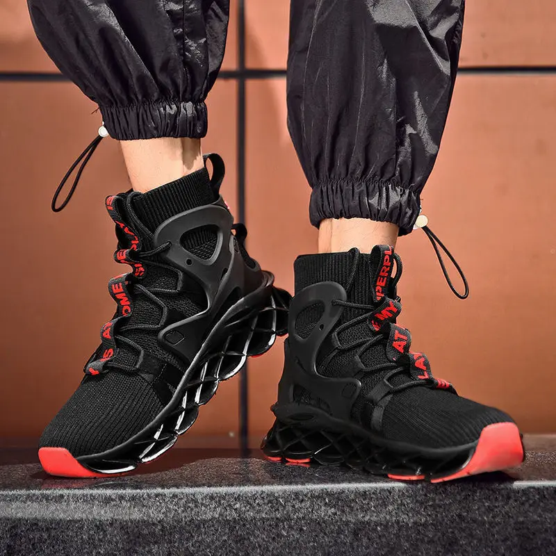 Мужские кроссовки новинка 2020 модные с высоким верхом повседневная спортивная