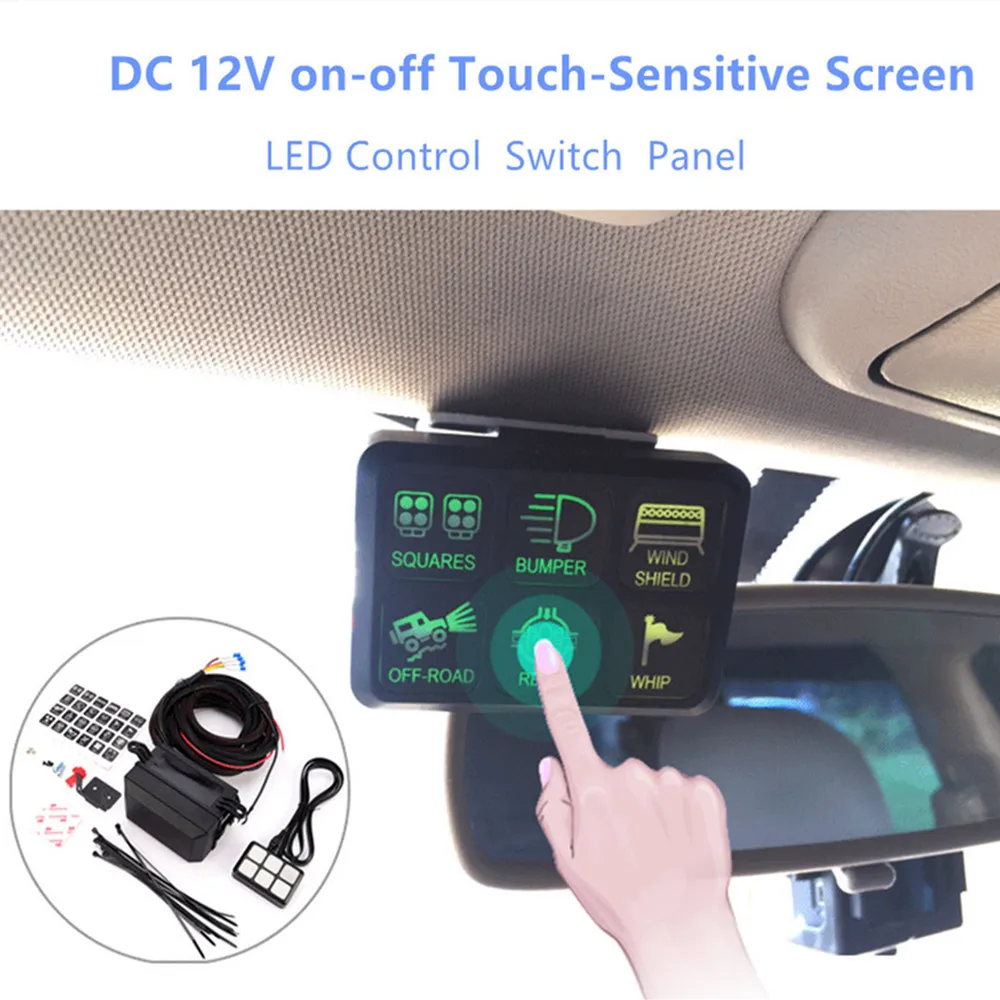 DC 12 В 6 банд ВКЛ ВЫКЛ сенсорный экран светодиодный электронный релейная система