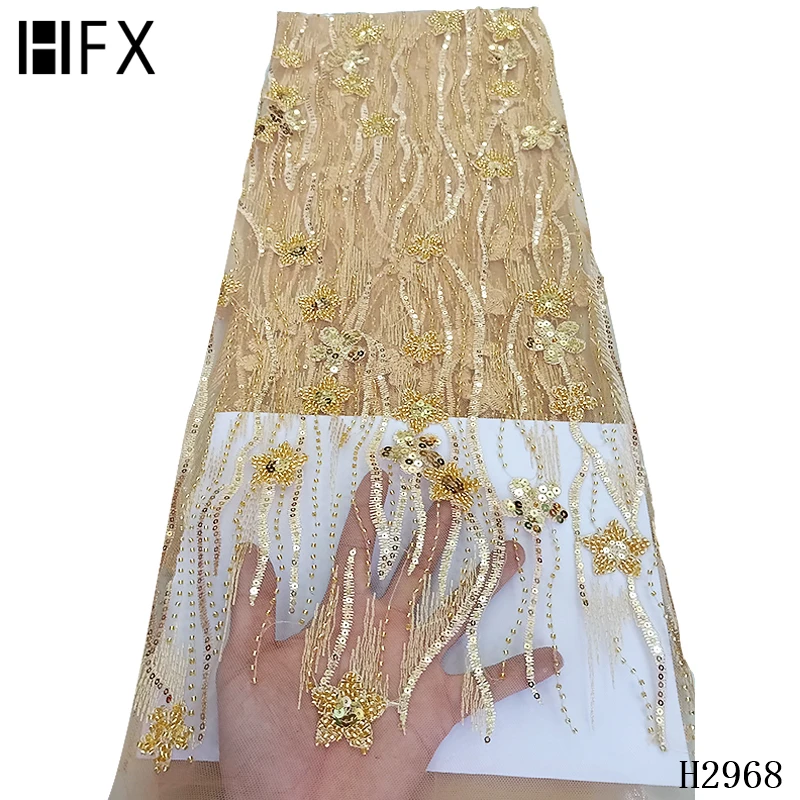 Французское кружево ткань Тюль блесток вышитое французское украшенное бисером