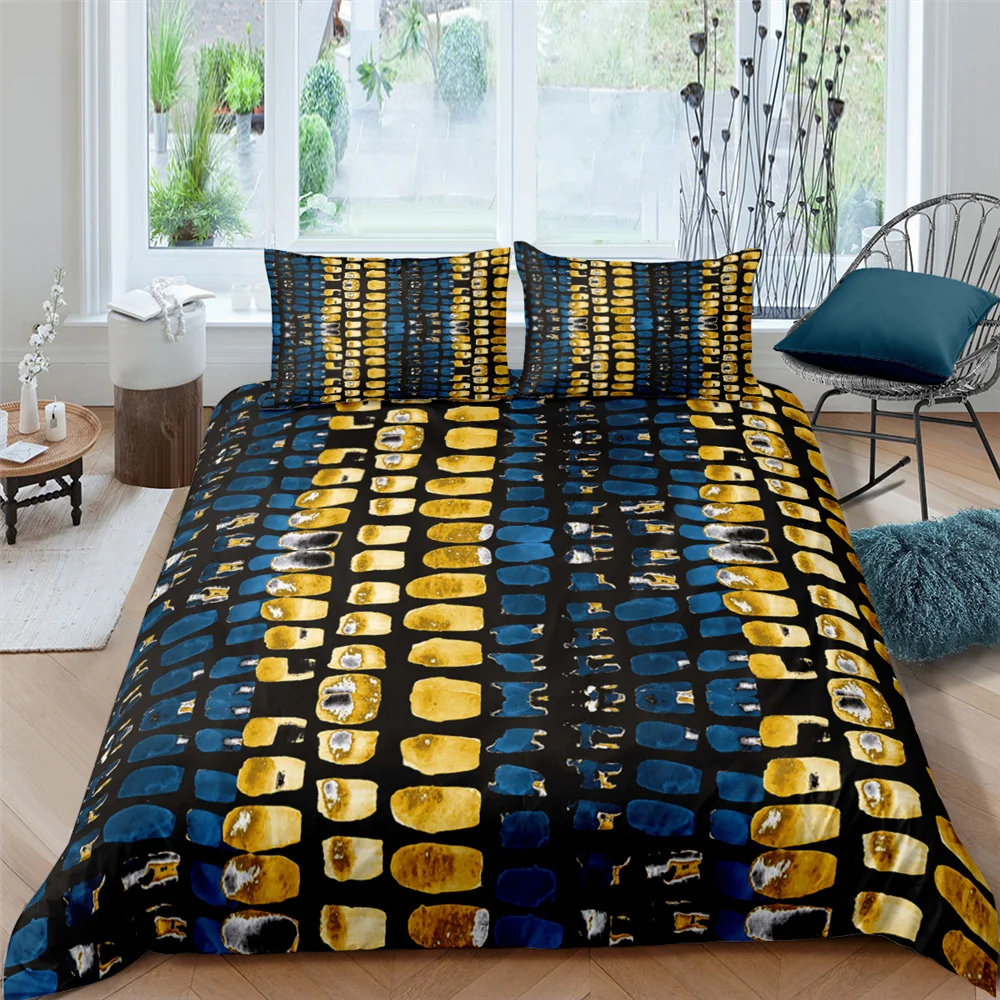 

Fantasy Colorful Geometric Bedding Set Queen King Soft Bedclothes Twin Patchwork Duvet Cover with Pillowcases 2/3pcs Home Decor