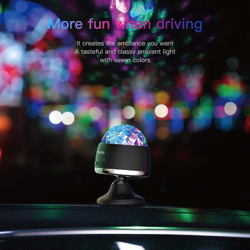 Baseus светодиодный RGB атмосферный светильник авто внутренний Автомобильный USB