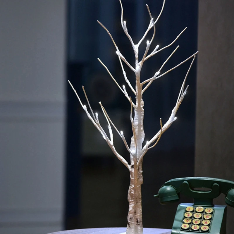 

60cm 24 Lamp Beads Simulation LED White Birch Tree Lights Decoration Night Lamp
