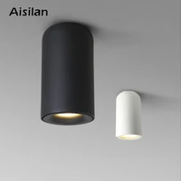 aisilan nordic led downlight surface mounted ceiling lamps ac85 260v whiteblack spot light for living room bedroom hallway