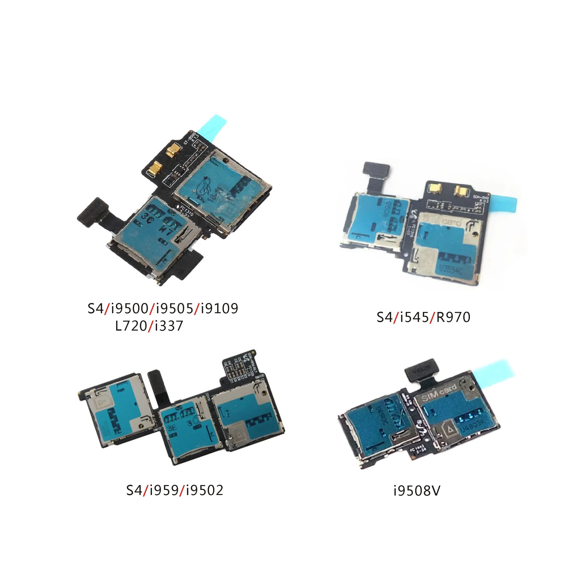 Разъем для считывания SIM-карт гнездо гнезда памяти гибкий кабель Samsung S4 i9500 i9505 L720