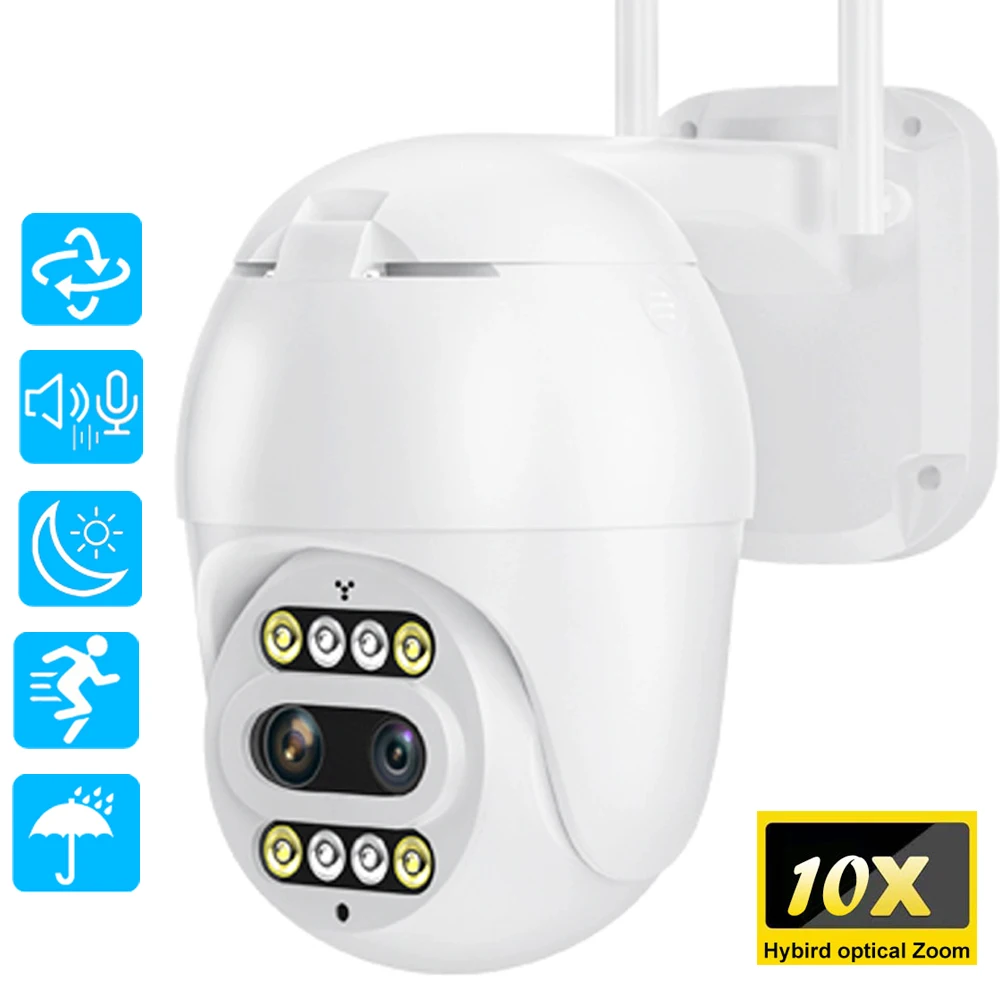 

1080P наружная IP Wi-Fi камера видеонаблюдения 360 PTZ 10X зум безопасность наблюдения наружный внутренний монитор Smart Home Securite Wi-Fi камера