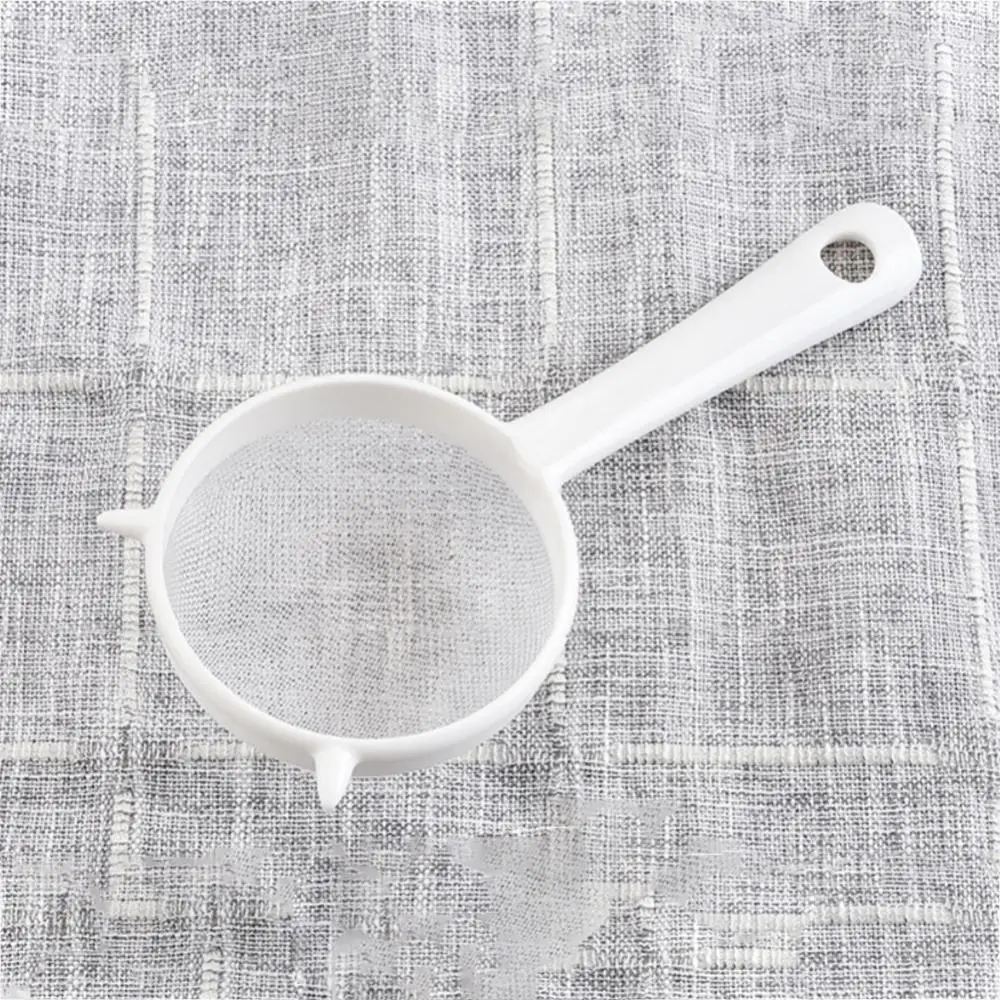 Кухонный ручной пластиковый сетчатый сито для чая муки многоразовый дуршлаг
