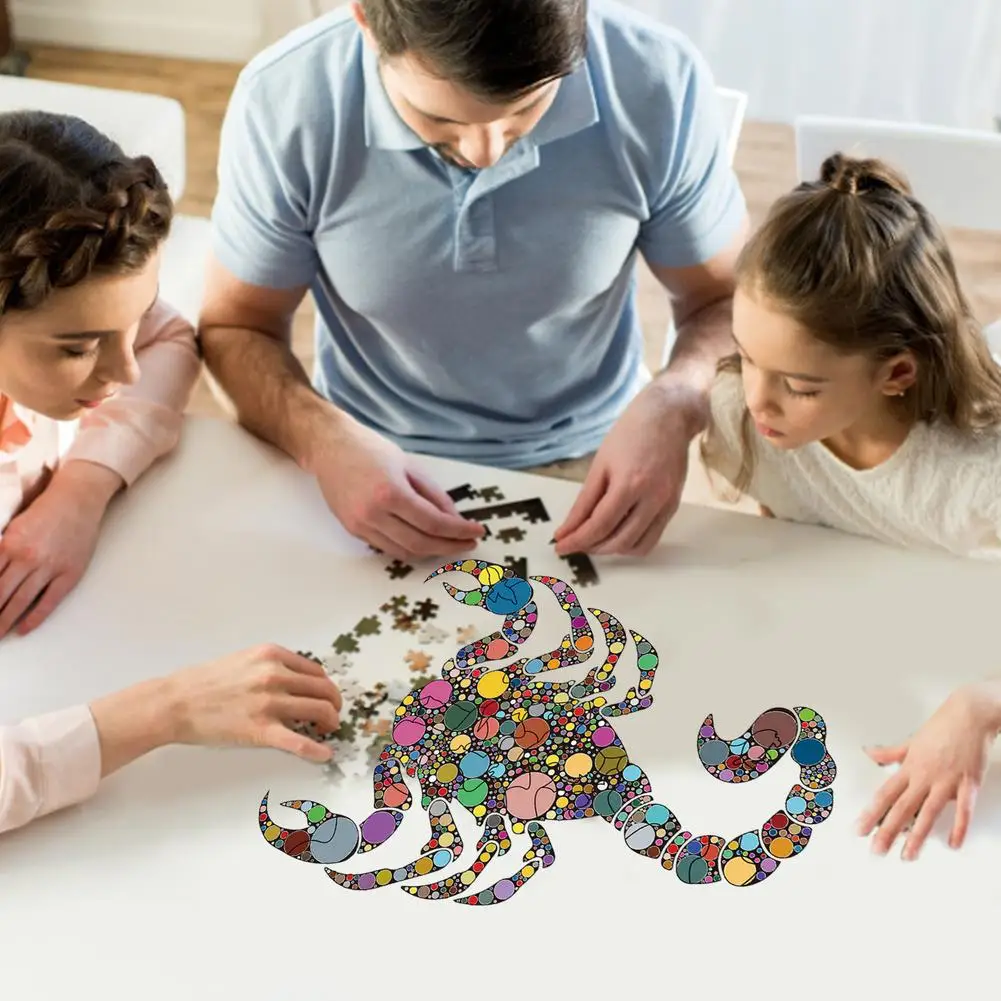 

Wooden Puzzle Special-shaped Animal DIY Jigsaw Puzzles Best Gift For Adults And Kids Unique Shape Jigsaw Pieces Fun Scorpion