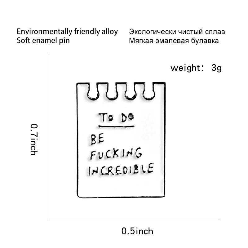 Белая клейкая эмалированная булавка чтобы сделать список бумажных броши значки