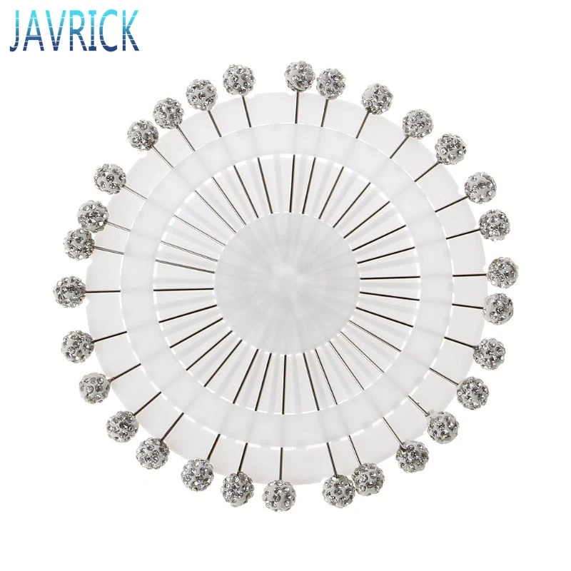 30 шт. мусульманский хиджаб защитный шарф булавки стразы брошь из шариков прямая