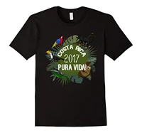 costa rica pura vida 2018 t shirt party animals summer casual man t shirt good quality top tee white style breathable