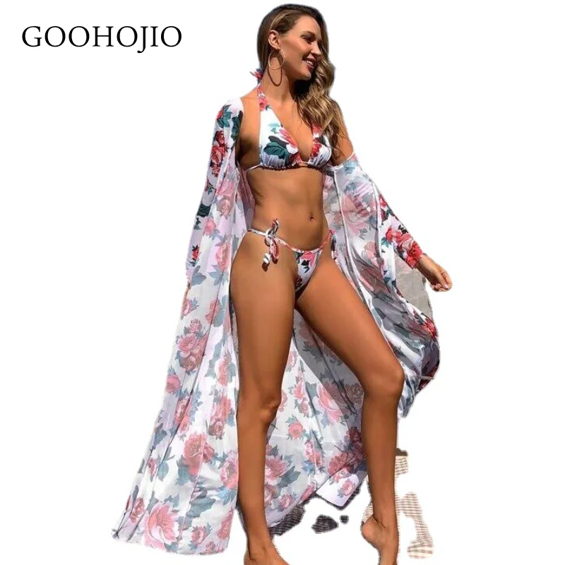 

GOOHOJIO 2021 Spring Autumn Printing Sun Protection Clothing Women Fashionable Cover-Ups Ladies Sexy Fashion Women Cover-Ups