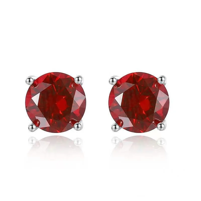 

Versatile simple style color Zircon Earrings