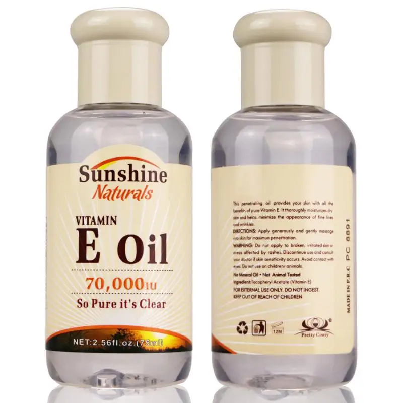 

75ml Sunshine Naturals Vitamin E Serum Oil Anti Aging Whitening Reduces Wrinkles Fine Lines Remove Dark Spots Skin Care TSLM1