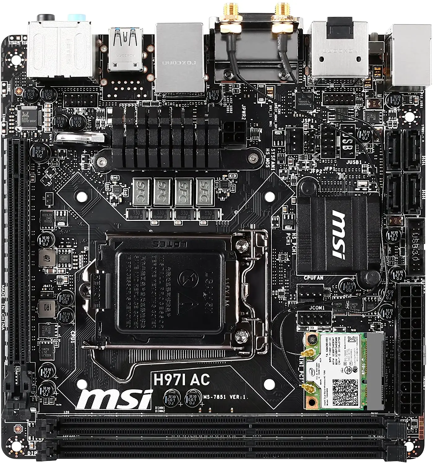 Online Für MSI H97I AC MINI ITX Motherboard Für Intel H97M H97 LGA 1150 DDR3 SATA III USB 3,0 PCI-E X16 3,0 Verwendet Desktop Mainboard