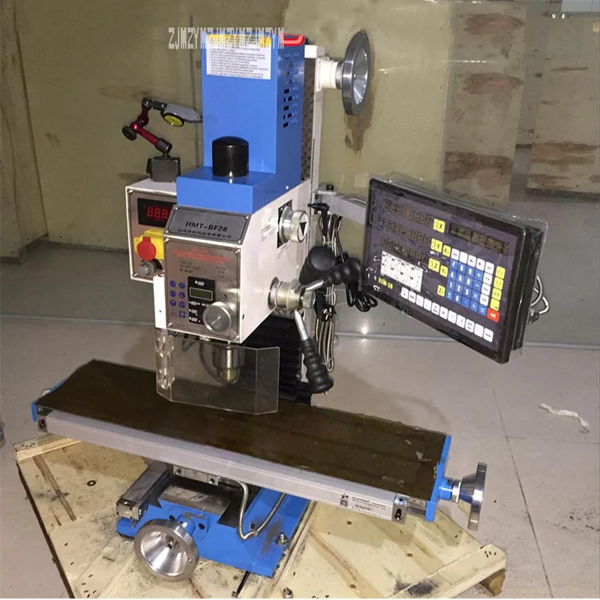 

HMT-BF28 точное сверление фрезерный станок Домашний Настольный сверлильно-фрезерный станок с ЧПУ для обработки металла 220V/110V 1250W