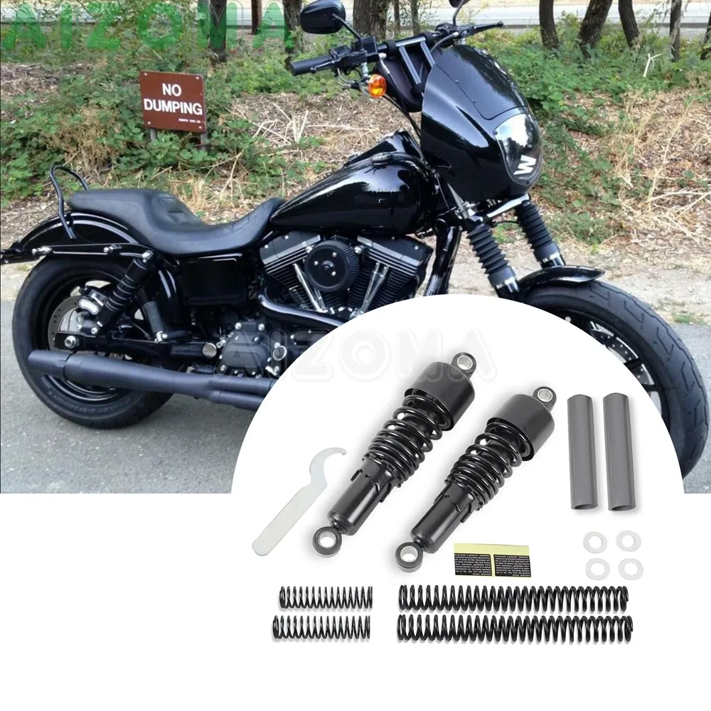 Мотоцикл задние и передние амортизаторы подвеска опускание комплект для Harley Dyna