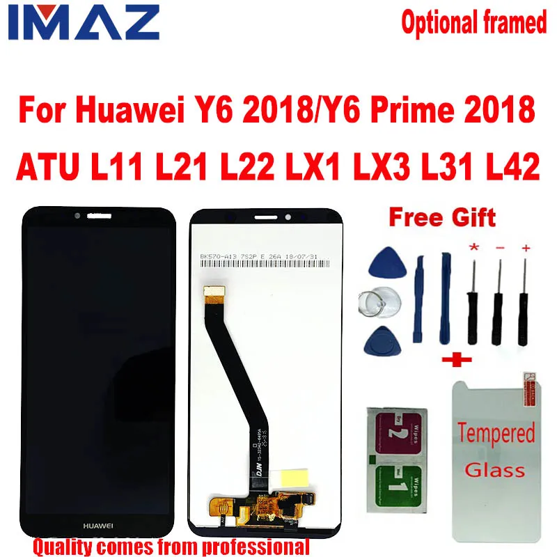 ЖК-дисплей IMAZ для Huawei Y6 2018 Prime 2018/Y6 PRO дигитайзер сенсорного экрана Honor 7A ATU L11 L21 L22 LX1
