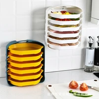 no hole household utensils multi layer kitchen utensils accessories wall mounted shelf food rack multi function side dish rack