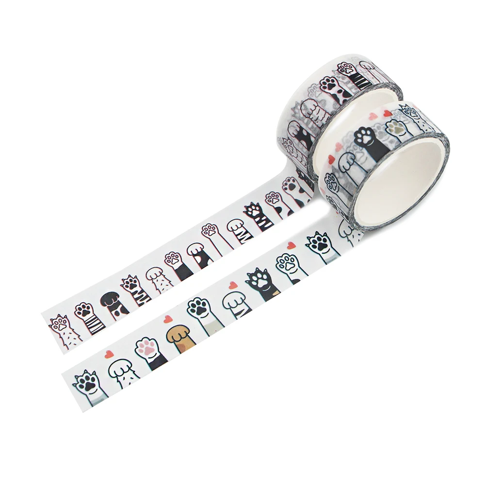 Маскировочная лента FD0431 в виде кошачьей лапы декоративная клейкая наклейка для