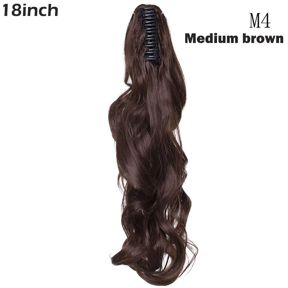 medium brown S-noilite, 12-26 дюймов, заколка-коготь, конский хвост, наращивание волос, синтетический конский хвост, enxtension, волосы для женщин, конский хвост, шиньон - Цвет: medium brown
