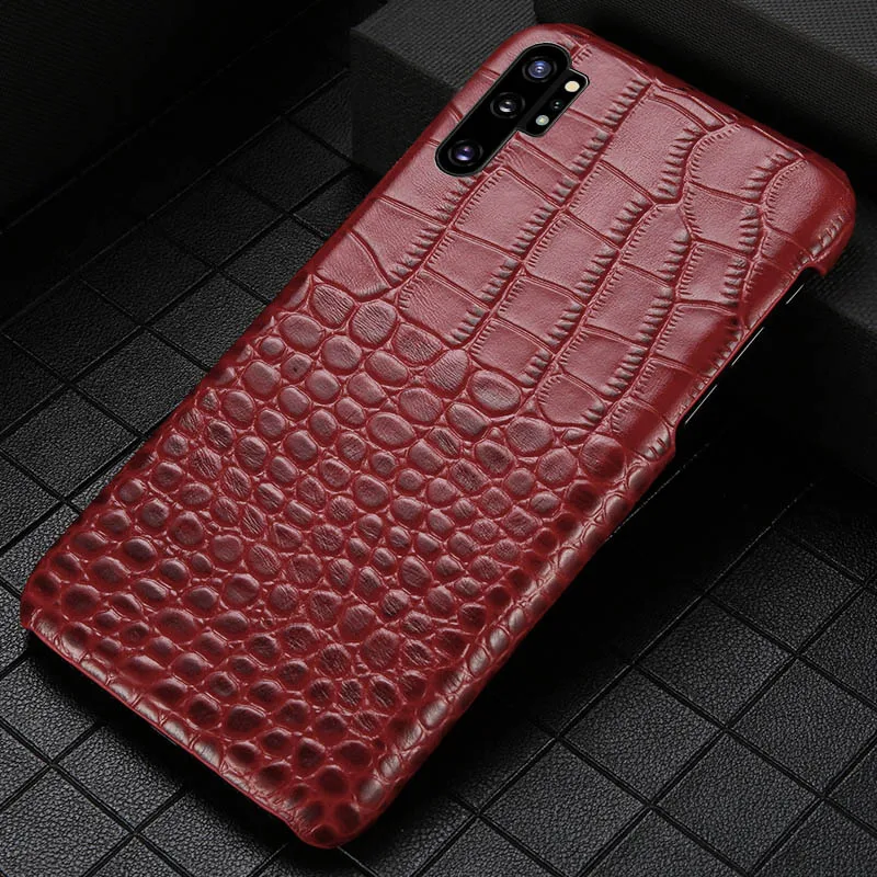 Натуральная кожа мобильный чехол для samsung Galaxy A70 чехол note 10 10 Pro S10plu S7 S8 S9 A50 A8 A9 J7 Защитная крышка - Цвет: Красный