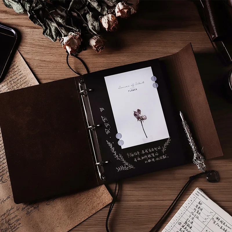 Черная бумага внутренняя страница блокнот Сделай Сам черный пустой эскиз книга