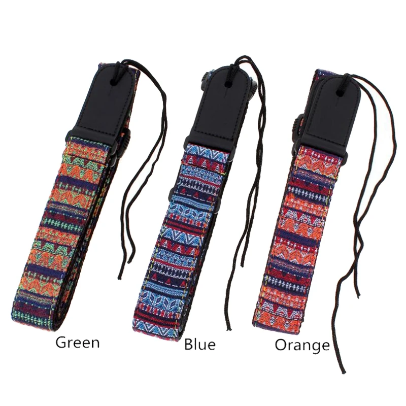 Регулируемый ремень для гитары укулеле 75 130 см кожаный из хлопка пряжка с