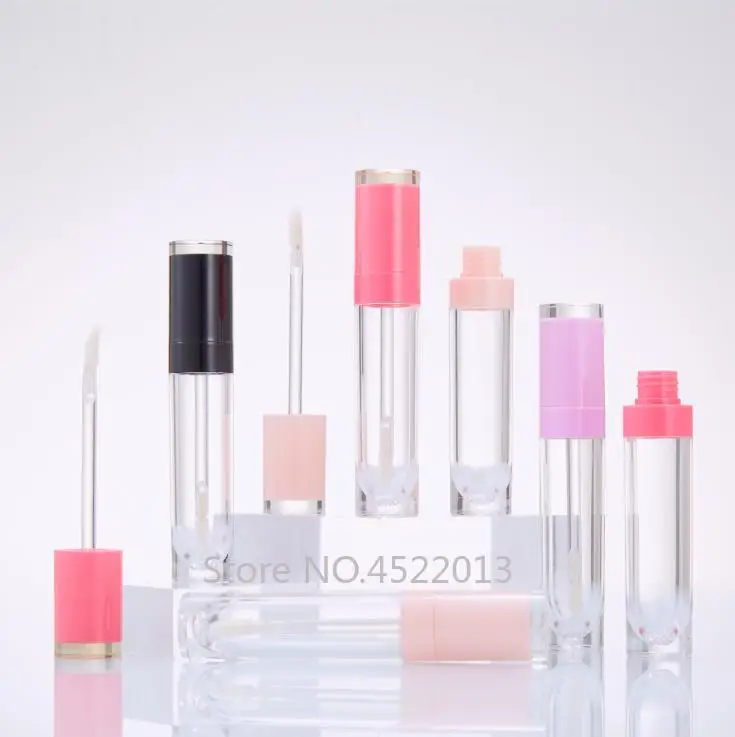10-100pcs 8ml Empty Lip Gloss Tube black pink purple lipgloss bollte tube DIY Tool cylindrical lipgloss tube container wholesale