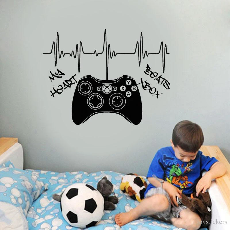 My Heart Xbox 360 Controller Gampad Wall Art Decal Sticker Picture Poster joy931 | Дом и сад