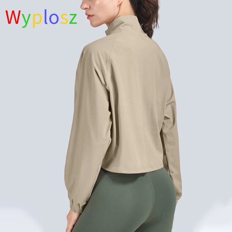 Wyplosz Yoga Jacket Sportswear Zipper Sports Top Activewear Women Fitness High-neck Workout Underwear Comfortable  Frivolous Big