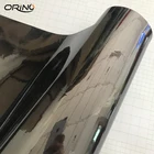 Самоклеящаяся виниловая пленка, черная зеркальная, хромированная, с пузырьками и без воздуха