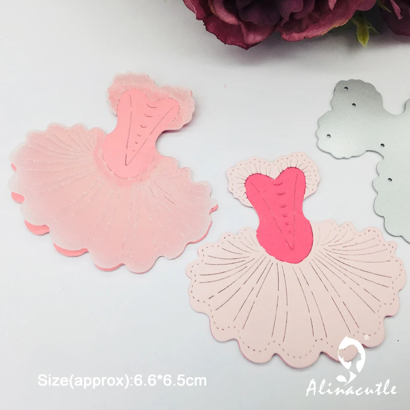 Alinacutle металлическое высекальное балетное танцевальное платье для скрапбукинга