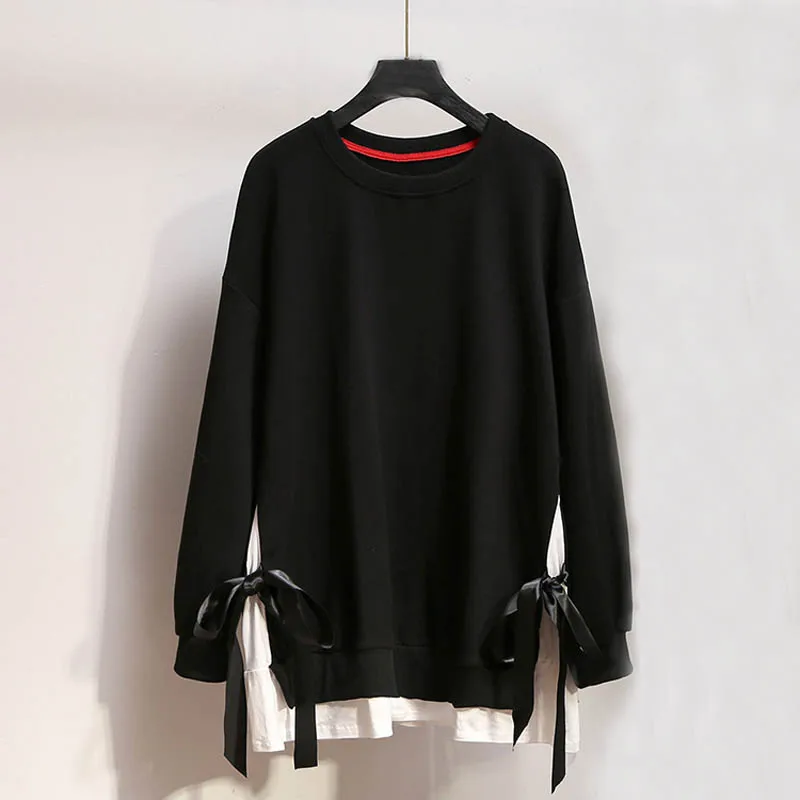 Осенние толстовки женские большие размеры бюст 138 см 4XL 5XL 6XL 7XL Толстовка черные