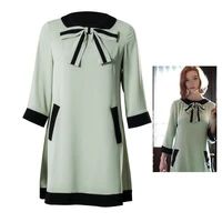 the queens gambit beth harmon costume dress long sleeve one piece dress for women slim vestido halloween christmas party outfit