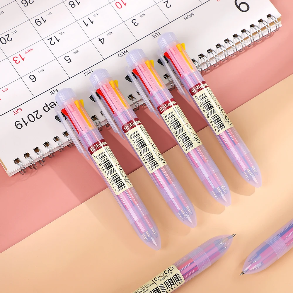 

Simple 8 Colors Creative Mix Color Ballpoint Pen Multifunctional Pens DIY Kawaii School Office Bussiness Decoration Supplies