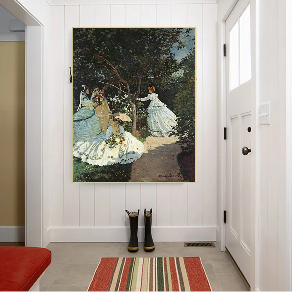 Цитон Клода монета Women женщины в саду Canvas Холст Картина маслом всемирно известное