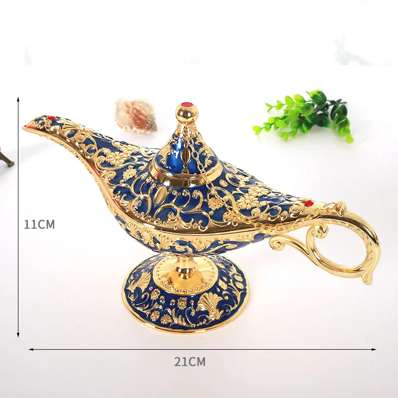

European Style Creative Home Zinc Alloy Decoration Ornaments 21*11cm Medium Aladdin Magic Lamp