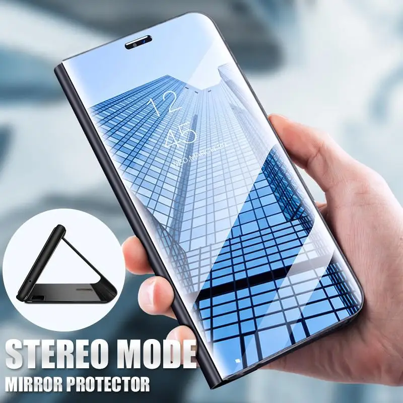 

Mirror Case for Xiaomi Mi A3 CC9e Cover Smart View PU Leather Kickstand Shockproof Flip Cover for Xiaomi Mi A3 Lite CC9 Case