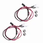 Комплект из 2 светодиодных ламп на радиоуправлении, комплект из 2 светодиодов для 110 радиоуправляемых автомобилей, грузовиков, гусеничных машинок, радиоуправляемых моделей, дрифтерных фар, задних фар, TRAXXAS HSP HPI REDCAT Axial